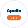 Apollo247 company logo, representing a program mentor's professional corporate background.