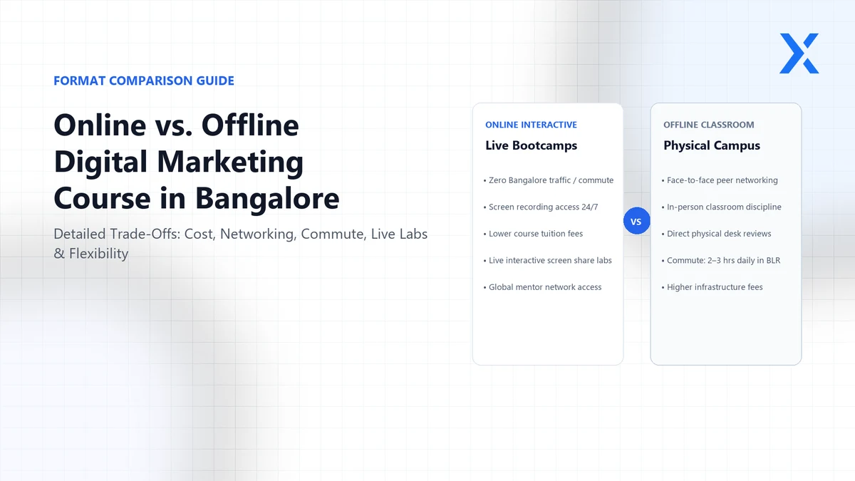 AcceleratorX - Online vs Offline Digital Marketing Courses
